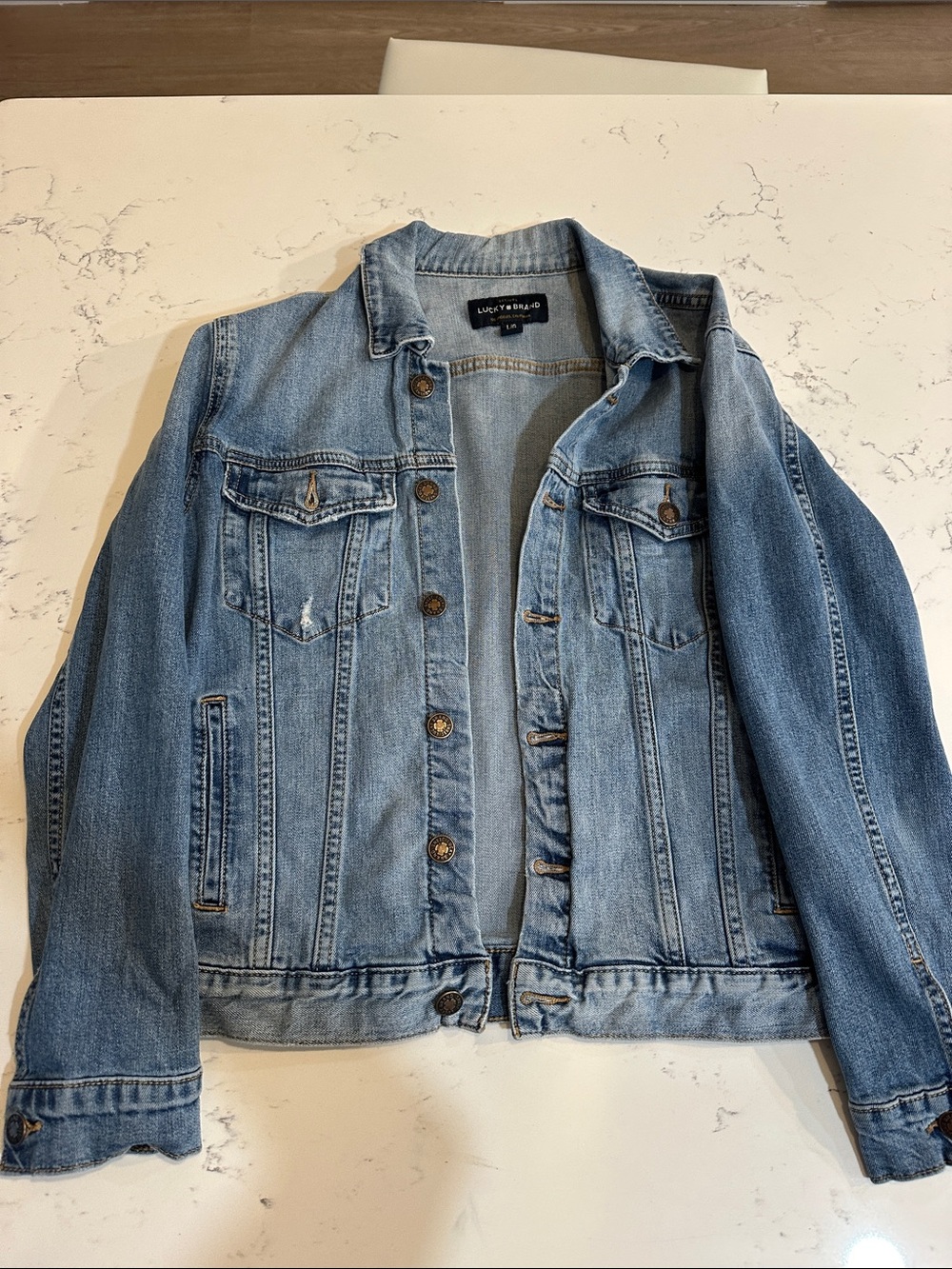 Lucky Brand Light Blue Denim Trucker Jacket